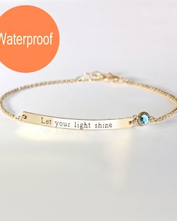 Quote bracelet, Personalized inspirational bracelet, Custom quote bracelet, Gold bar bracelet, Motivational personalized, Bridesmaids gift