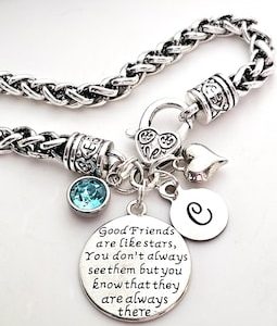Good Friends are like Stars BRACELET, Personalized Gifts for Friends, Best Friends, Friendship, Going Away, Good friends are always there