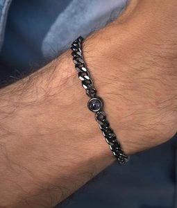 Personalized Photo Projection Bracelet, Picture Inside Bracelet, Mens Memorial Gift, Friendship Gift, Anniversary Gift for Him Husband