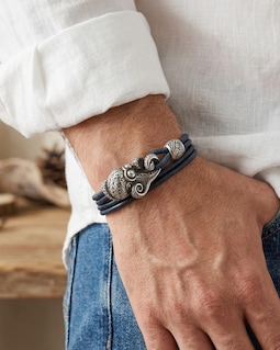 Octopus Bracelet Bronze, Leather Bracelet for Men, Maori Octopus Jewelry, Ocean Symbol Bracelet, Nautical Maori Style Jewelry Gift for Him